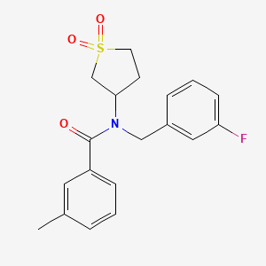 N-(1,1-dioxidotetrahydrothiophen-3-yl)-N-(3-fluorobenzyl)-3-methylbenzamide