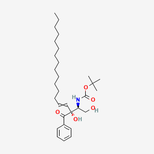 B1139758 (2S,3R,4E)-3-Benzoyl-2-tert-butyloxycarbonylamino-4-octadecen-1,3-diol CAS No. 299172-59-1