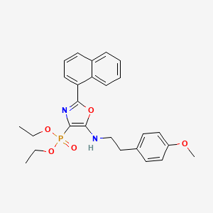 Diethyl 5-{[2-(4-methoxyphenyl)ethyl]amino}-2-(1-naphthyl)-1,3-oxazol-4-ylphosphonate