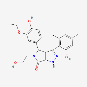 4-(3-ethoxy-4-hydroxyphenyl)-3-(2-hydroxy-4,6-dimethylphenyl)-5-(2-hydroxyethyl)-4,5-dihydropyrrolo[3,4-c]pyrazol-6(1H)-one