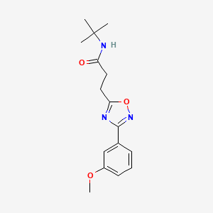 N-tert-butyl-3-[3-(3-methoxyphenyl)-1,2,4-oxadiazol-5-yl]propanamide