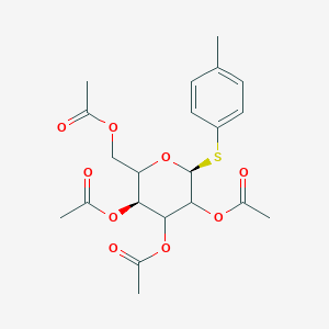 molecular formula C₂₁H₂₆O₉S B1139761 4-Methylphenyl 2,3,4,6-Tetra-O-acetyl-thio-D-galactopyranoside CAS No. 1589542-83-5