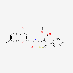 ethyl 2-{[(5,7-dimethyl-4-oxo-4H-chromen-2-yl)carbonyl]amino}-4-(4-methylphenyl)thiophene-3-carboxylate