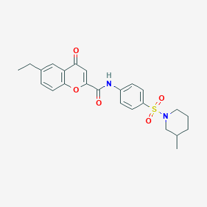 6-ethyl-N-{4-[(3-methylpiperidin-1-yl)sulfonyl]phenyl}-4-oxo-4H-chromene-2-carboxamide