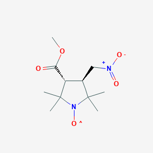 molecular formula C₁₁H₁₉N₂O₅ B1139766 反式-3-甲氧羰基-2,2,5,5-四甲基-4-硝基甲基-吡咯烷-1-氧自由基 CAS No. 119580-75-5
