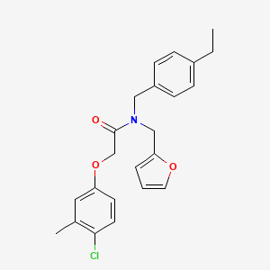 2-(4-chloro-3-methylphenoxy)-N-(4-ethylbenzyl)-N-(furan-2-ylmethyl)acetamide