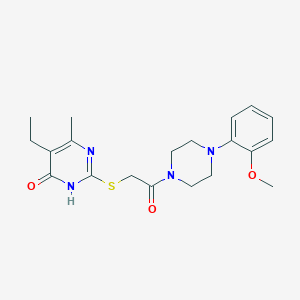 5-ethyl-2-[2-[4-(2-methoxyphenyl)piperazin-1-yl]-2-oxoethyl]sulfanyl-6-methyl-1H-pyrimidin-4-one