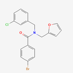 4-bromo-N-(3-chlorobenzyl)-N-(furan-2-ylmethyl)benzamide