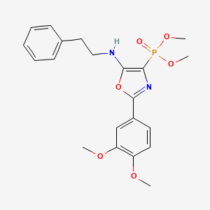 Dimethyl [2-(3,4-dimethoxyphenyl)-5-[(2-phenylethyl)amino]-1,3-oxazol-4-YL]phosphonate