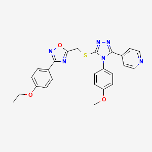 4-[5-({[3-(4-ethoxyphenyl)-1,2,4-oxadiazol-5-yl]methyl}sulfanyl)-4-(4-methoxyphenyl)-4H-1,2,4-triazol-3-yl]pyridine