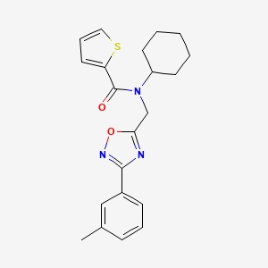 N-cyclohexyl-N-{[3-(3-methylphenyl)-1,2,4-oxadiazol-5-yl]methyl}thiophene-2-carboxamide