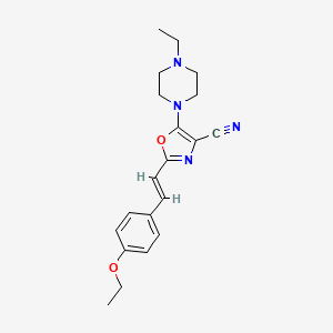 molecular formula C20H24N4O2 B11397701 2-[(E)-2-(4-ethoxyphenyl)ethenyl]-5-(4-ethylpiperazin-1-yl)-1,3-oxazole-4-carbonitrile 