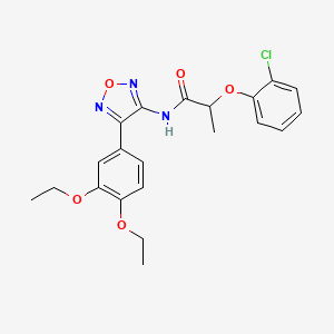 2-(2-chlorophenoxy)-N-[4-(3,4-diethoxyphenyl)-1,2,5-oxadiazol-3-yl]propanamide