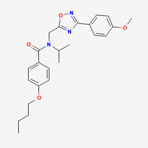 4-butoxy-N-{[3-(4-methoxyphenyl)-1,2,4-oxadiazol-5-yl]methyl}-N-(propan-2-yl)benzamide