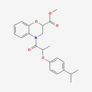 methyl 4-[2-(4-isopropylphenoxy)propanoyl]-3,4-dihydro-2H-1,4-benzoxazine-2-carboxylate