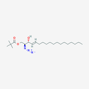 molecular formula C₂₃H₄₃N₃O₃ B1139773 2-叠氮基-1-叔丁酰基 D-赤藓糖鞘氨醇 CAS No. 114275-41-1