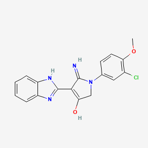 5-Amino-4-(1H-1,3-benzodiazol-2-YL)-1-(3-chloro-4-methoxyphenyl)-2,3-dihydro-1H-pyrrol-3-one