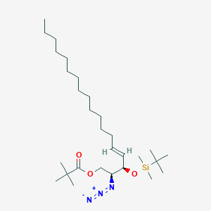molecular formula C₂₉H₅₇N₃O₃Si B1139774 (2S,3R,4E)-2-叠氮-3-(叔丁基二甲基甲硅烷基)-1-吡喃酰基-赤藓糖鞘氨醇 CAS No. 114275-42-2