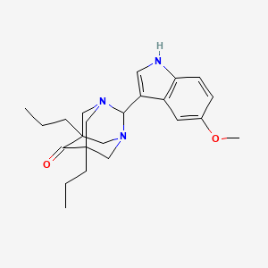 2-(5-methoxy-1H-indol-3-yl)-5,7-dipropyl-1,3-diazatricyclo[3.3.1.1~3,7~]decan-6-one