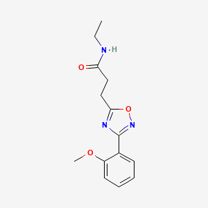 molecular formula C14H17N3O3 B11397771 N-ethyl-3-[3-(2-methoxyphenyl)-1,2,4-oxadiazol-5-yl]propanamide 