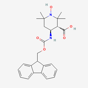 B1139778 (3R,4S)-4-({[(9H-Fluoren-9-yl)methoxy]carbonyl}amino)-1-hydroxy-2,2,6,6-tetramethylpiperidine-3-carboxylic acid CAS No. 583827-12-7