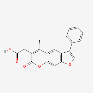 (2,5-dimethyl-7-oxo-3-phenyl-7H-furo[3,2-g]chromen-6-yl)acetic acid