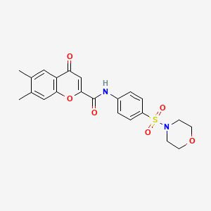 6,7-dimethyl-N-[4-(morpholin-4-ylsulfonyl)phenyl]-4-oxo-4H-chromene-2-carboxamide