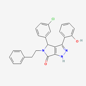 4-(3-chlorophenyl)-3-(2-hydroxyphenyl)-5-(2-phenylethyl)-4,5-dihydropyrrolo[3,4-c]pyrazol-6(2H)-one