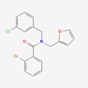 2-bromo-N-(3-chlorobenzyl)-N-(furan-2-ylmethyl)benzamide