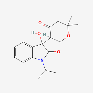 3-(6,6-dimethyl-4-oxotetrahydro-2H-pyran-3-yl)-3-hydroxy-1-(propan-2-yl)-1,3-dihydro-2H-indol-2-one