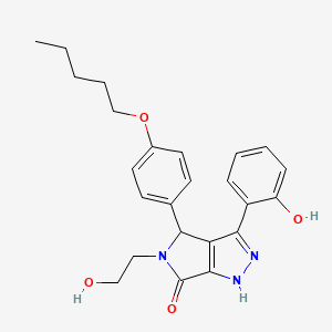 5-(2-hydroxyethyl)-3-(2-hydroxyphenyl)-4-[4-(pentyloxy)phenyl]-4,5-dihydropyrrolo[3,4-c]pyrazol-6(1H)-one