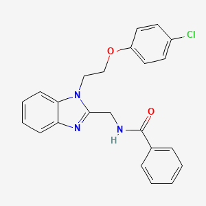 N-({1-[2-(4-chlorophenoxy)ethyl]-1H-benzimidazol-2-yl}methyl)benzamide