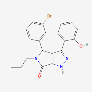 molecular formula C20H18BrN3O2 B11397915 4-(3-bromophenyl)-3-(2-hydroxyphenyl)-5-propyl-4,5-dihydropyrrolo[3,4-c]pyrazol-6(1H)-one 