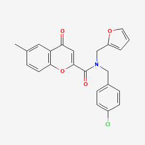 N-(4-chlorobenzyl)-N-(furan-2-ylmethyl)-6-methyl-4-oxo-4H-chromene-2-carboxamide