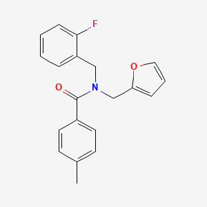 N-(2-fluorobenzyl)-N-(furan-2-ylmethyl)-4-methylbenzamide