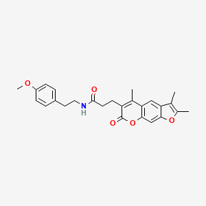 N-[2-(4-methoxyphenyl)ethyl]-3-(2,3,5-trimethyl-7-oxo-7H-furo[3,2-g]chromen-6-yl)propanamide