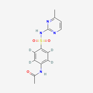 molecular formula C₁₃H₁₀D₄N₄O₃S B1139795 N-Acetylsulfamerazine-d4 CAS No. 189896-03-4