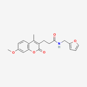 N-(2-furylmethyl)-3-(7-methoxy-4-methyl-2-oxo-2H-chromen-3-yl)propanamide