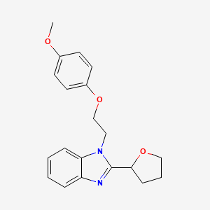 molecular formula C20H22N2O3 B11397962 4-Methoxy-1-[2-(2-oxolan-2-ylbenzimidazolyl)ethoxy]benzene 