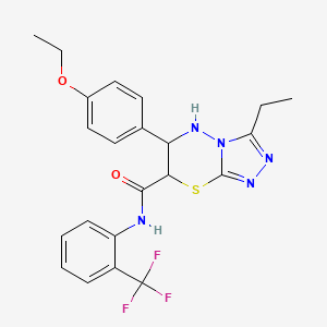 6-(4-ethoxyphenyl)-3-ethyl-N-[2-(trifluoromethyl)phenyl]-6,7-dihydro-5H-[1,2,4]triazolo[3,4-b][1,3,4]thiadiazine-7-carboxamide