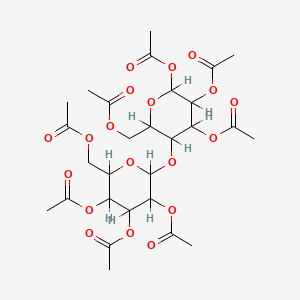 B1139797 beta-D-Glucopyranose, 4-O-(2,3,4,6-tetra-O-acetyl-alpha-D-glucopyranosyl)-, tetraacetate CAS No. 132341-46-9
