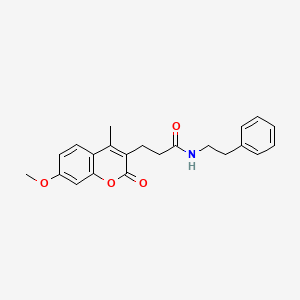 3-(7-methoxy-4-methyl-2-oxo-2H-chromen-3-yl)-N-(2-phenylethyl)propanamide