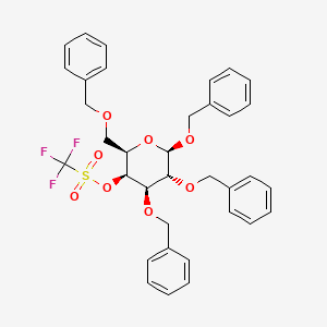 B1139798 Benzyl 2,3,6-Tri-O-benzyl-4-O-trifluoromethanesulfonyl-beta-D-galactopyranoside CAS No. 182760-13-0