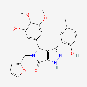 5-(furan-2-ylmethyl)-3-(2-hydroxy-5-methylphenyl)-4-(3,4,5-trimethoxyphenyl)-4,5-dihydropyrrolo[3,4-c]pyrazol-6(1H)-one