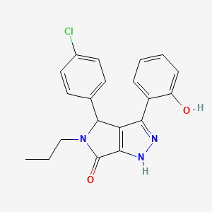 4-(4-chlorophenyl)-3-(2-hydroxyphenyl)-5-propyl-4,5-dihydropyrrolo[3,4-c]pyrazol-6(2H)-one