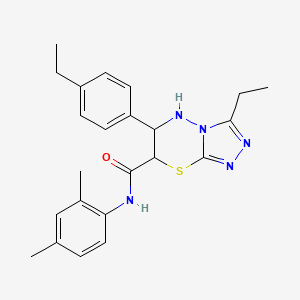 molecular formula C23H27N5OS B11398033 N-(2,4-dimethylphenyl)-3-ethyl-6-(4-ethylphenyl)-6,7-dihydro-5H-[1,2,4]triazolo[3,4-b][1,3,4]thiadiazine-7-carboxamide 