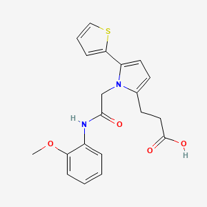 3-[1-{2-[(2-methoxyphenyl)amino]-2-oxoethyl}-5-(thiophen-2-yl)-1H-pyrrol-2-yl]propanoic acid