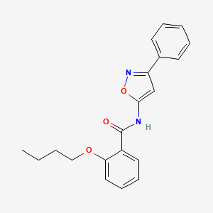 molecular formula C20H20N2O3 B11398049 2-butoxy-N-(3-phenyl-1,2-oxazol-5-yl)benzamide 