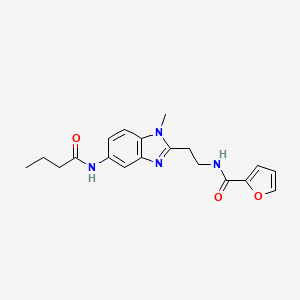 molecular formula C19H22N4O3 B11398061 N-{2-[5-(butanoylamino)-1-methyl-1H-benzimidazol-2-yl]ethyl}furan-2-carboxamide 