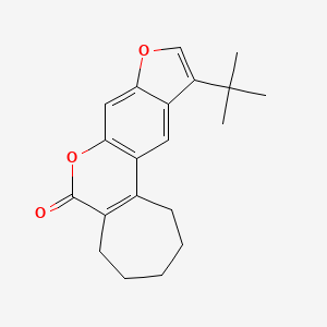 11-tert-butyl-2,3,4,5-tetrahydrocyclohepta[c]furo[3,2-g]chromen-6(1H)-one